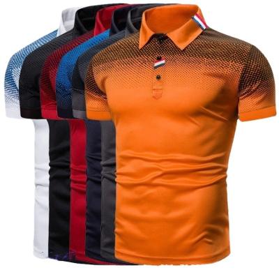 China 2023 New Fashion Men's Polo Shirt Gym Customs Running Breathable Summer Top Fitness Anti-Wrinkle Cotton Clothes Workout Quick Dry for sale