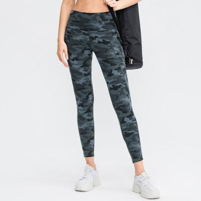 China Breathable Women's Tight Yoga Pants Camouflage High Waist Buttocks Sports Fitness Pants Girl Wokeout Sportswear Gym Lifting Sweatpants for sale