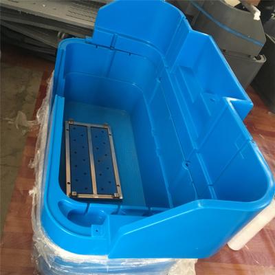 China Plastic Badkuipvorm voor het Blauwe Bad van het Kleuren Kleine Huisdier met de Dubbele Muur van de Vloerverschuiving Te koop