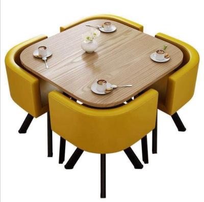 China Modern Design Modern Design Restaurant / Cafe Furniture Set 4 Chairs With A Table for sale