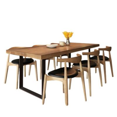 China Solid Modern Durable Home Furniture Solid Pine Wood Dining Table Reaturant Tables And Chairs for sale