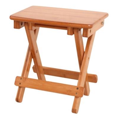 China (Height) Adjustable Bamboo Folding Square Stool Square Stool Fishing Bench Simple Outdoor Children's Stool Small Portable Bamboo Wood for sale