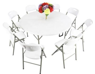 China Environmentally Friendly HDPE Adjustable Rental Plastic Banquet (Height) Foldable Chairs And Tables for sale