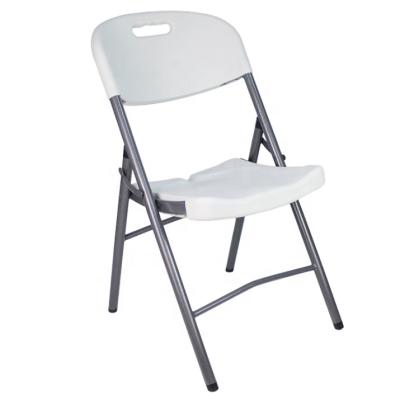 China Extended HDPE Foldable Chair To Wedding Events Metal Portable Plastic Folding Chair for sale