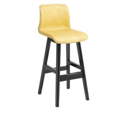 China Modern Counter Chair Bar Umpire Chair Good Quality Solid Wood Bar Stool With Fabric for sale