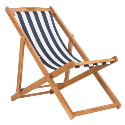 China Modern high quality outdoor leisure foldable wooden beach chair without pillow for sale