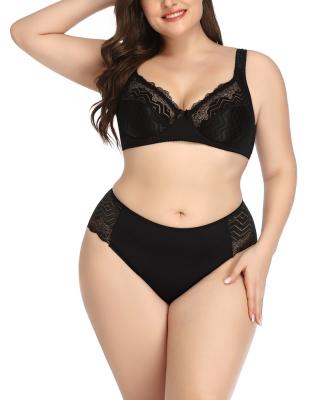 China New Design Fat Lady Comfortable Plus Size Women Ladies One Piece Bras Bra Set Factory Price Comfortable Underwear Fat Plus Size for sale