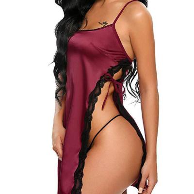 China New Arrival QUICK DRY women sexy lace see through lingerie thongs night dress ladies underwear panties for women sleep sexy lingerie for sale