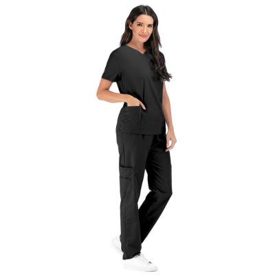 China Simple Thin Hospital Stretch Personalized Multicolor Design Scrubs Nursing Uniform for sale