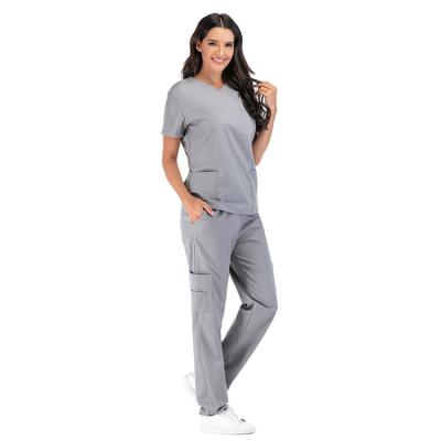 China 2021 Hospital Simple Design Fashionable Professional Medical Care Scrub Uniform for sale