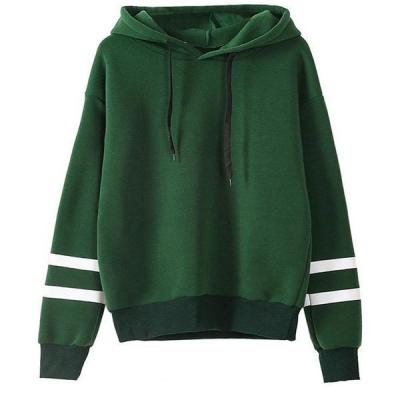 China Windproof sell cheaper than woman long sleeved hooded with print and fleece striped hoodie for sale