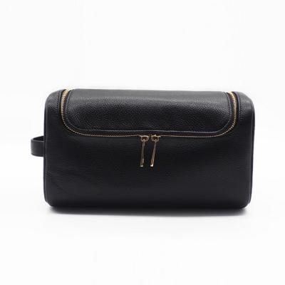 China High Quality Custom Design Pebble Top Grain Cow Leather Cosmetic Bag Men With Big Size Suitcase for sale