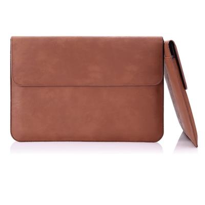 China Direct Part Factory PU Leather Laptop Sleeve Case Bags Waterproof For MacBook Pro for sale