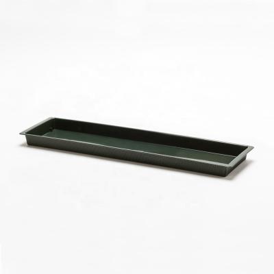 China Traditional brick green double plastic tray for flower arrangement for sale