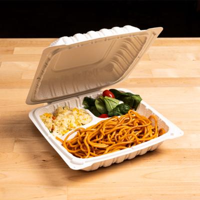 China Hot Selling Microwavable Food Bowl Hinged Takeout Takeout Plastic Disposable Food Container for sale