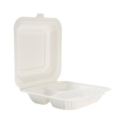 China High Quality Microwavable Take Away Disposable Plastic Take Out Food Box 3 Compartment Food Container for sale