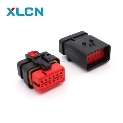 China 12 Pin Automotive Male Black Waterproof Connector 776438-1 Auto Wire Harness for sale