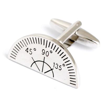 China ALLOY Protractor Cufflinks Engineer Architect Math Teacher Wedding Married Valentines Day Gift for sale