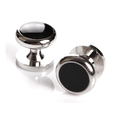 China Hot Selling Classic Metal Brass Button Studs Black Enamel Studs for sale