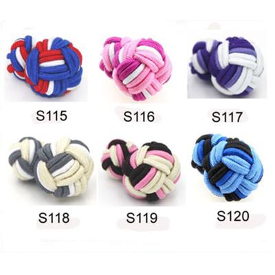 China Handmade Costume Knot Cufflinks Fabric Cufflinks Multicolor Elastic Silk Cufflinks Knot Elastics For Shirt for sale