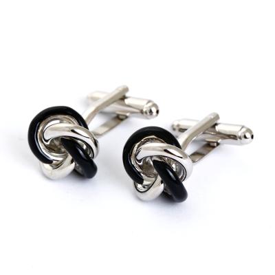 China Mens Cufflink Factory Wholesale Metal Knot Cufflink For Men for sale