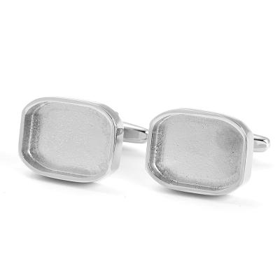 China ALLOY Cufflinks Custom Ribbon Net Square Cufflinks For Men for sale