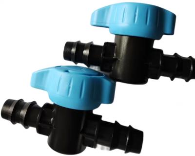 China High Quality Barbed Mini Drip Irrigation Tape Ball Valves Use For Drip Irrigation System 16mm for sale