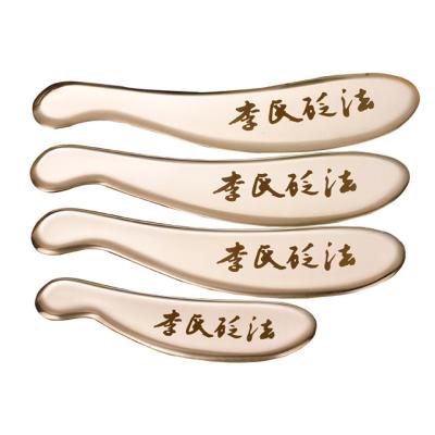 China Copper Panel Body Guasha Massage Scraper Pressure Therapy Acupoint Massager Body Pain Relief Facial Knife Scraping Guasha for sale