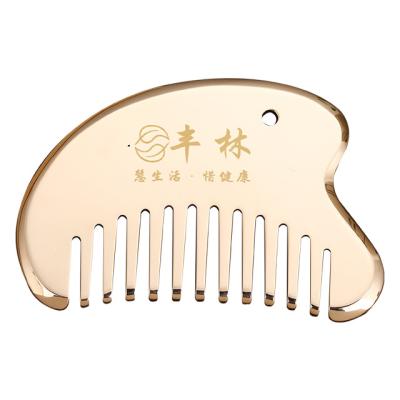 China Main Comb Copper Brass Meridian Comb Guasha Chest Mammary Gland Massage Tool for sale