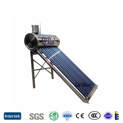 China SUS304 or SUS316 100L 200L 300L Evacuated Tube Collector Solar Hot Water Heater System for sale