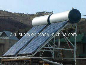 China Tubo de vácuo solar de aço inoxidável com suportes Tubo de aquecimento de água solar para uso doméstico à venda