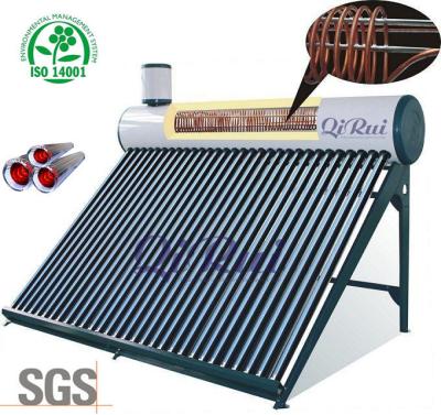 China 150-360L Pressão de troca de calor Aquecedor de água quente solar com tanque externo de alumínio à venda