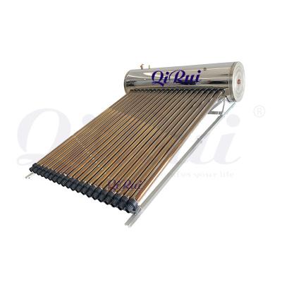 China 100L 200L 300L Compact Home Solar Water Heater with Vacuum Tube Heat Pipe System for sale