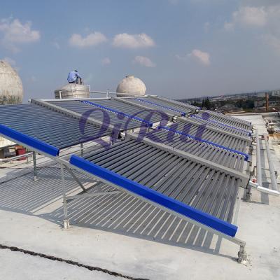 China Large Scale Unpressurized Solar Water Heating System for Hotel 1000L Capacity for sale