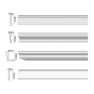 China Silver PU Skirting Board Baseboard Moulding The Perfect Solution for Your Space for sale