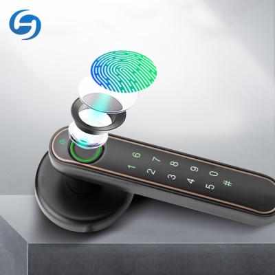 China Huiyou 198 Office/Home Fingerprint Newcomer Touch Fingerprint Apartment/Touch Unlockingcard Password Handle Digital Door Lock One for sale