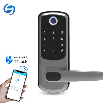 China Office/Home Huiyou B07 Smart Home Apartment/Google Wireless Assistant Enable Fingerprint Remote Control Door Lock for sale