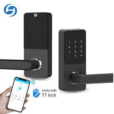 China Huiyou 938 TTLock Apartment/Office/Home Low Power Alarm Electronic Card Open App BT Keyless Entry Smart Door Lock for sale