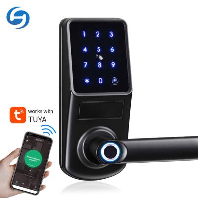 China Wifi smart Cerradura inteligente de seguridad de scam Tuya app ttlock numeric keypad apartment/office/home security electronic fingerprint door lock Huiyou A290 for sale