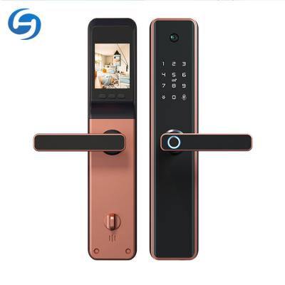 China Tuya Huiyou M1-F Smart office/home tuya Huiyou M1-F wifi APP wireless control apartment digital fingerprint smart door lock for sale