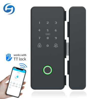 China High Quality Huiyou G200 Apartment/Office/Home Desktop Glass App Open Fingerprint Password Smart Sliding Door Lock for sale