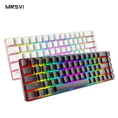 China 2021 Hot Sale T8 Mini Programmable Keyboard T8rgb 68 RGB Key Luminous Gaming Cable Mechanical Keyboard for sale