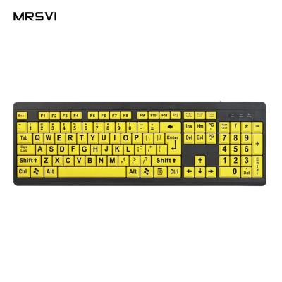 China 2021 plug and play hot sale T801 keyboard USB ABS font children colored older special computer keyboard big for sale