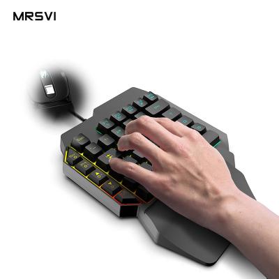 China 2021 Hot Selling One Hand Keyboard Mouse Combos T1 ABS Gaming Keyboard Plug And Play Suitable For Gaming Enthusiasts for sale