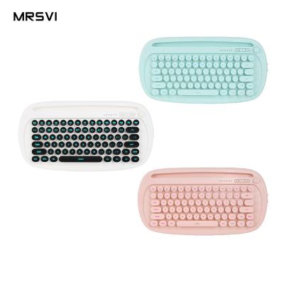 China K510D Plug and Play USB Wired Girls Cute Mini Backlit Keyboard 80Key 10m BT4.0 Portable Mini Wireless Keyboard for sale