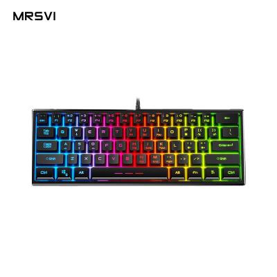 China 2021 New Plug and Play K401 Wired Mechanical Luminous E-sports Small Portable Desktop Laptop Keyboard RGB Gaming Keyboard for sale