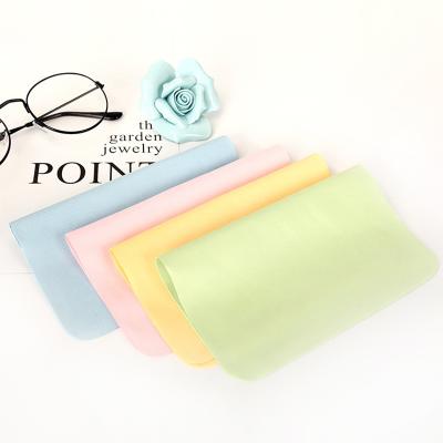 China Custom Microfiber Fiber Optic Cleaning Cloth Logo Printed Eyeglasses Phone Screen Stocked Lens Wiping Cleaning Cloth for sale