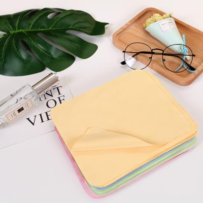 China Custom Cloth Stocked Logo Personalized Microfiber Glasses Phone Cleaning Cloth Eye Glass Sunglasses for sale