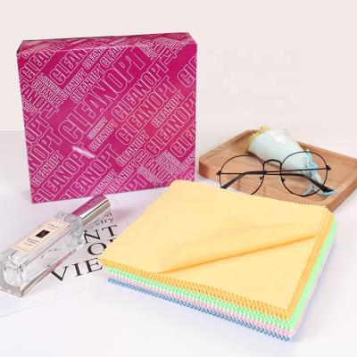 China Factory Direct Viable 100% Polyester Microfiber Polyester Cleaning Cloth Pink Yellow Blue Green for sale