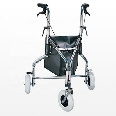 China PU And Steel Equipment Aluminum Rollator Walker Walking Frame Aids For Frame Disabled for sale